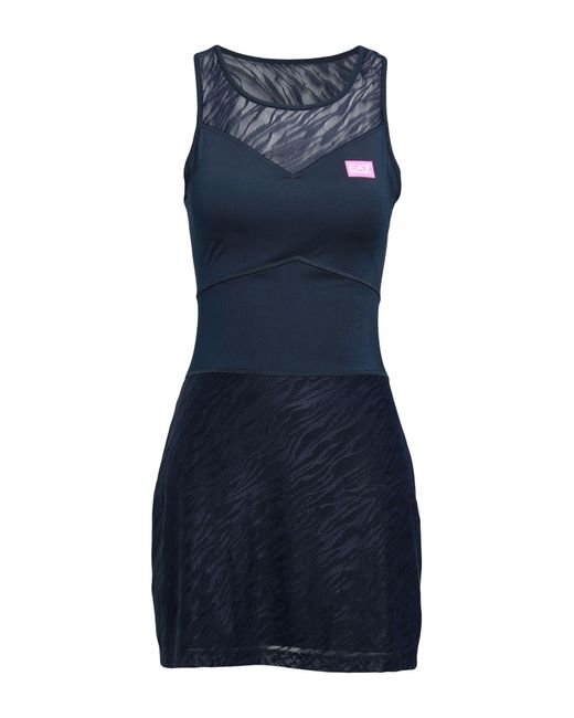 EA7 Blue Midnight Mini Dress Polyamide, Elastane, Polyester