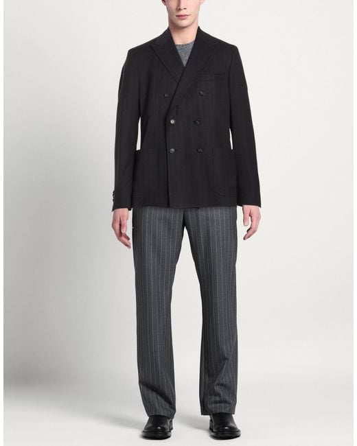 Berry & Brian Black Midnight Blazer Polyester, Viscose, Elastane for men