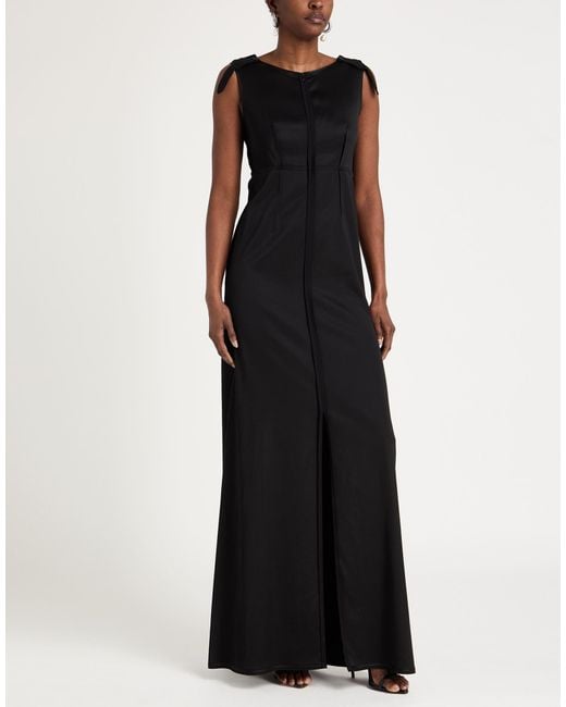 MM6 by Maison Margiela Black Maxi Dress Viscose, Elastane