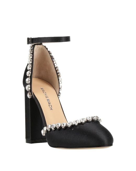 Mach & Mach Black Pumps Textile Fibers