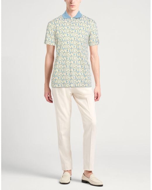 Versace White Polo Shirt Cotton for men