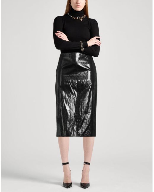McQueen Black Midi Skirt