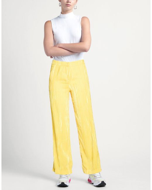 Nora Barth Yellow Pants Polyester, Viscose