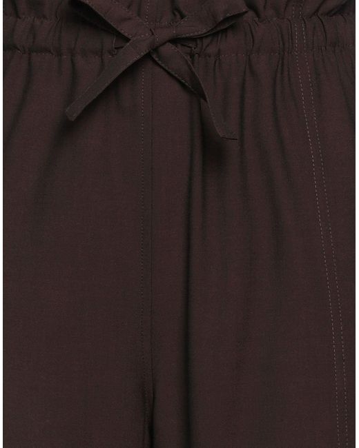 Ganni Brown Pants Ecovero Viscose, Recycled Polyester, Elastane, Polyester