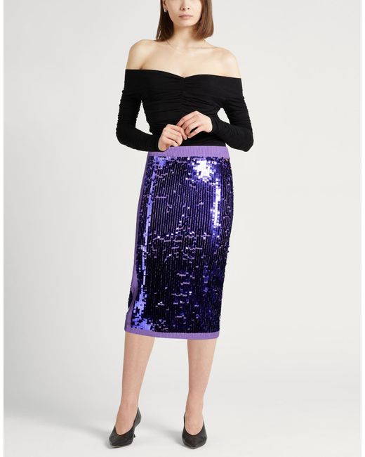 Liu Jo Blue Midi Skirt