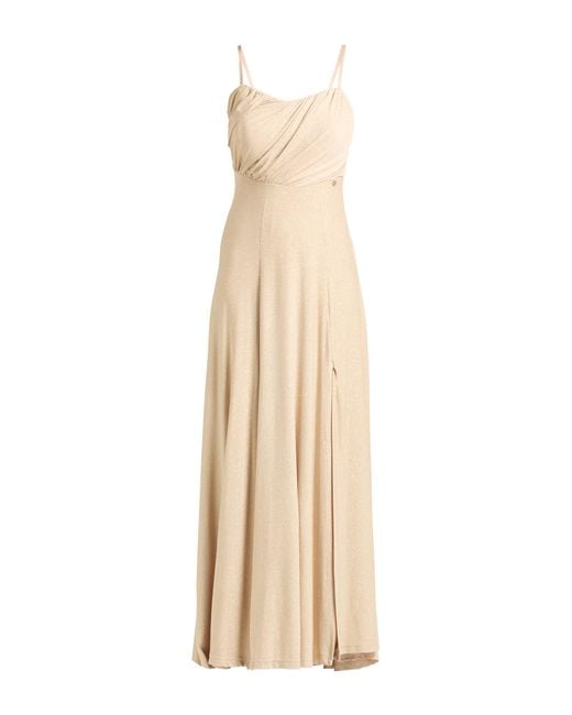Rinascimento Natural Sand Maxi Dress Polyester, Elastane