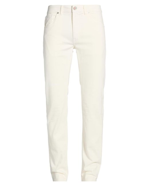 Fedeli White Ivory Jeans Cotton, Cashmere, Elastane for men