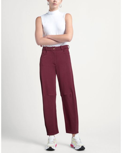 Jijil Red Pants Cotton, Polyester