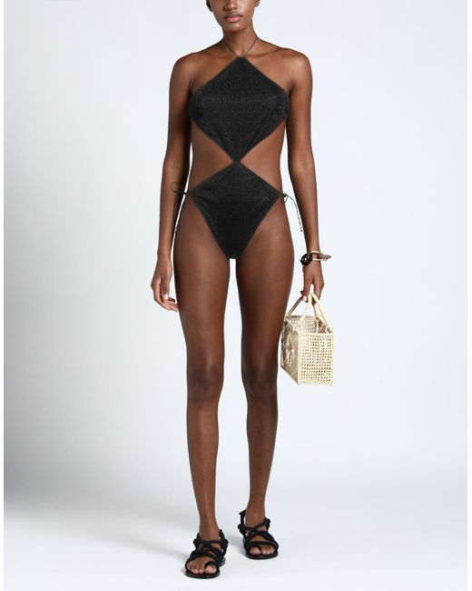Oseree Black One-piece Swimsuit