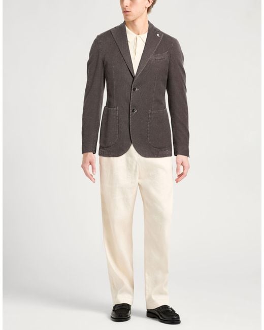 Luigi Bianchi Brown Blazers for men