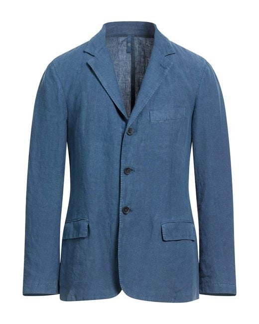 120% Lino Blue Blazer for men