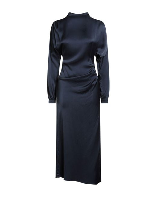 Ottod'Ame Blue Midnight Maxi Dress Viscose