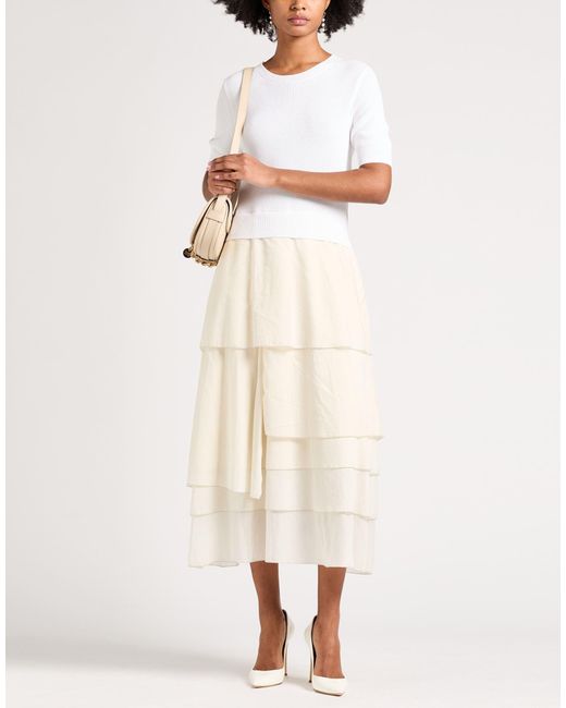 Peserico White Midi Dress Cotton