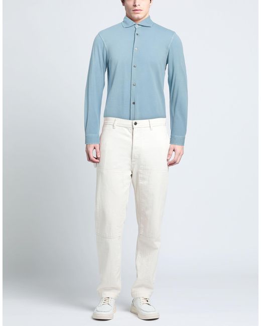 FILIPPO DE LAURENTIIS Blue Shirt for men
