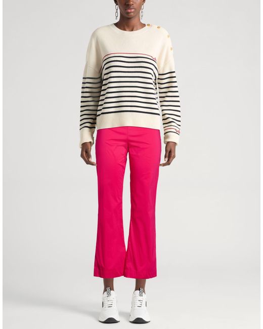 Liviana Conti Pink Fuchsia Pants Cotton, Polyamide, Elastane