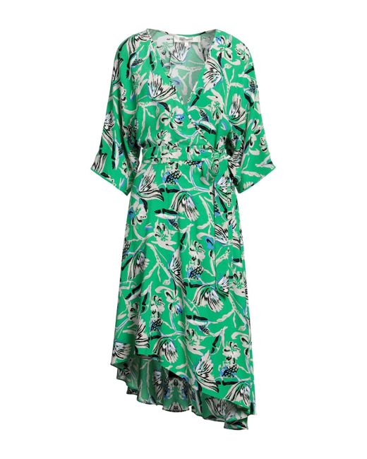 Diane von Furstenberg Green Midi Dress