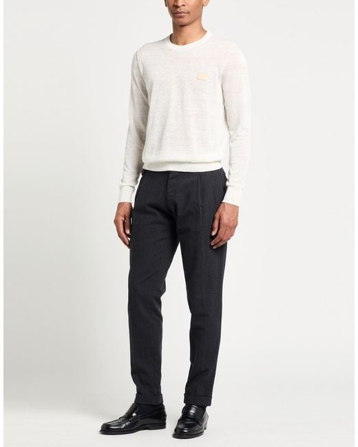 Dolce & Gabbana Blue Charcoal Pants Virgin Wool, Cotton for men
