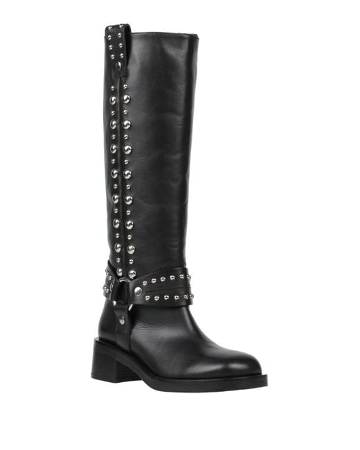 Strategia Black Boot Leather