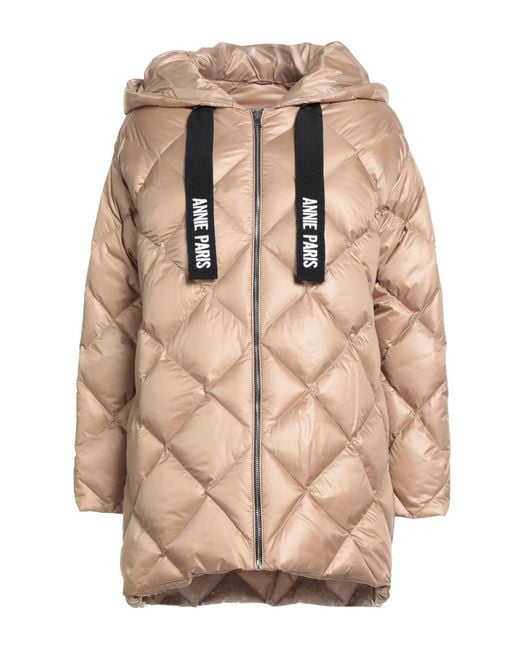 ANNIE PARIS Natural Camel Puffer Polyamide