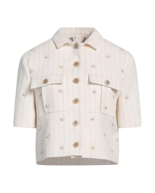 Golden Goose Deluxe Brand White Jacket Cotton, Polyester