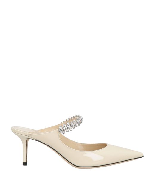 Jimmy Choo White Ivory Mules & Clogs Leather