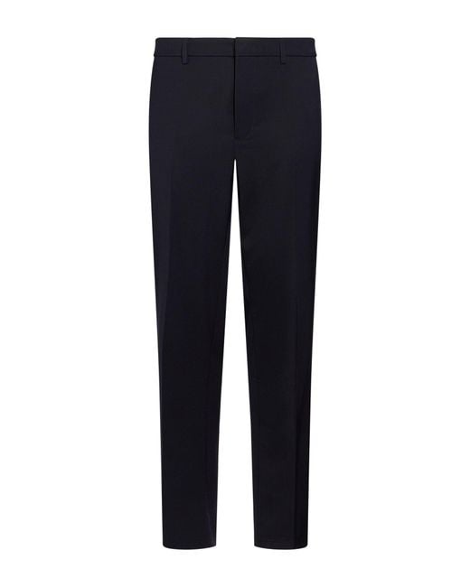 Department 5 Blue Pants Polyester, Virgin Wool, Elastane for men