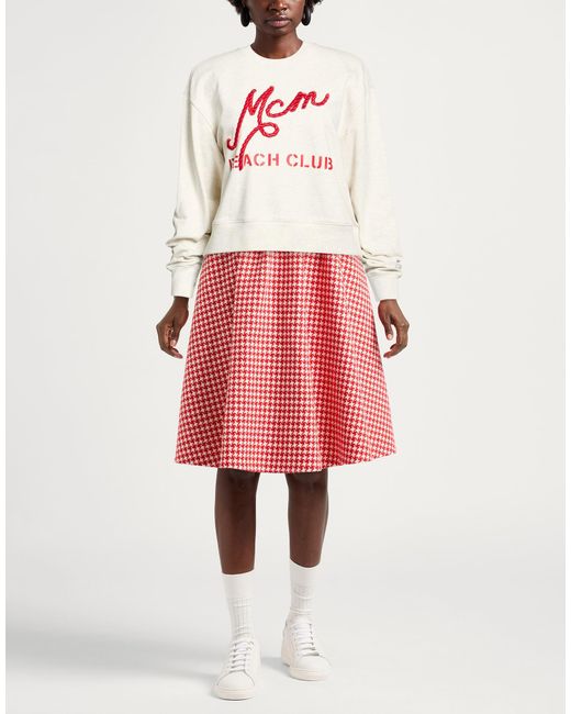 MCM White Ivory Sweatshirt Cotton