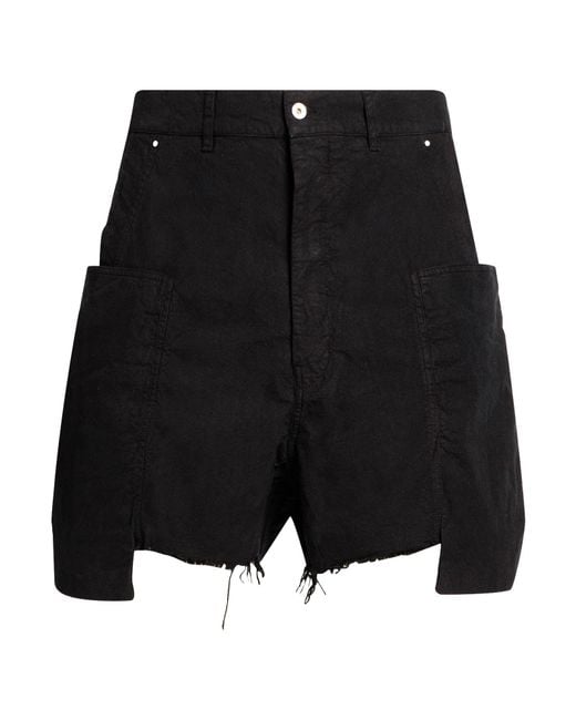 Rick Owens Black Shorts & Bermuda Shorts Cotton for men
