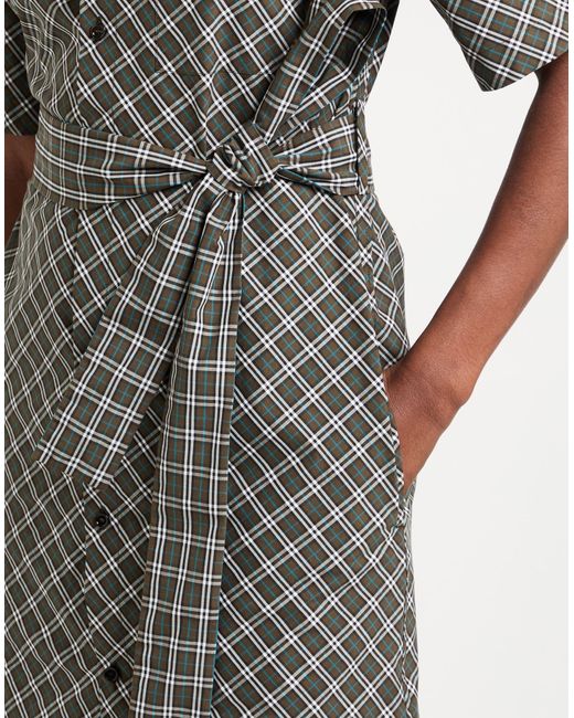 Burberry Gray Mini Dress Cotton