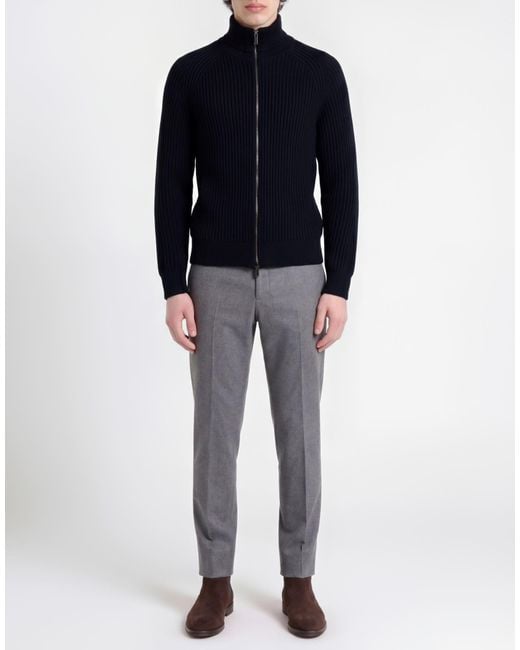 Zanone Blue Midnight Cardigan Virgin Wool for men