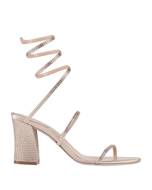 Rene Caovilla Natural Sandals Textile Fibers