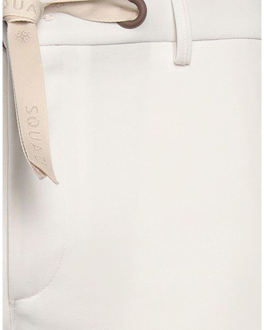 Squad² White Pants Polyester, Viscose, Elastane for men