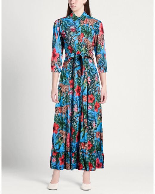 CONNOR & BLAKE Blue Maxi Dress Cotton