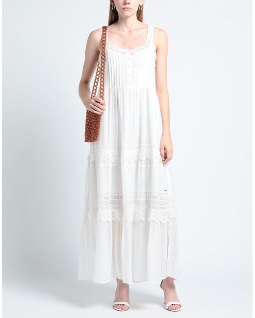 Pepe Jeans Maxi Dress in White Lyst