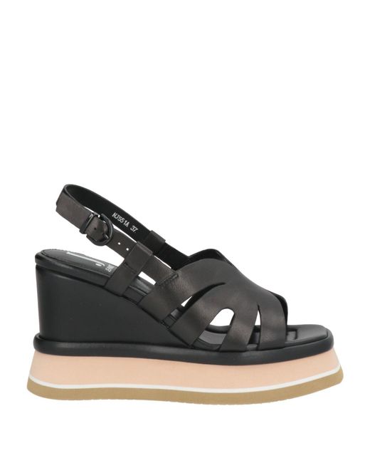 Jeannot Black Sandals Leather