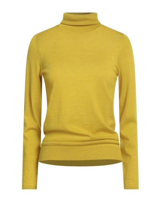 Maliparmi Yellow Turtleneck Wool