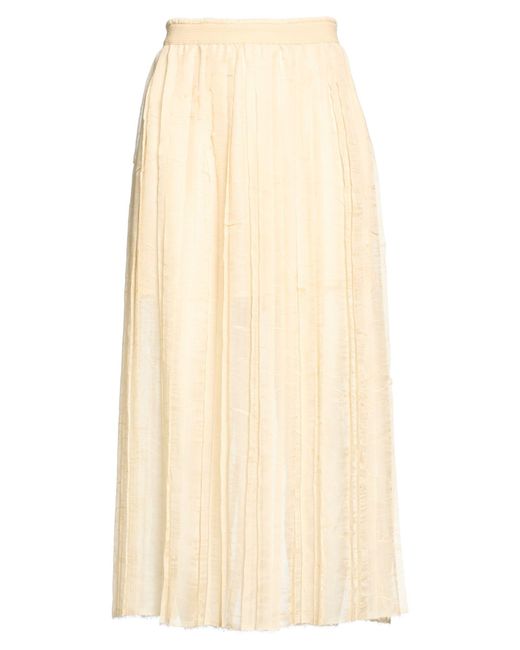 SEVENTY VENEZIA Natural Midi Skirt Polyester