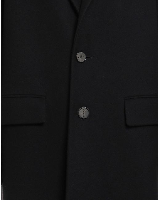 Hevò Black Coat Virgin Wool, Polyamide for men
