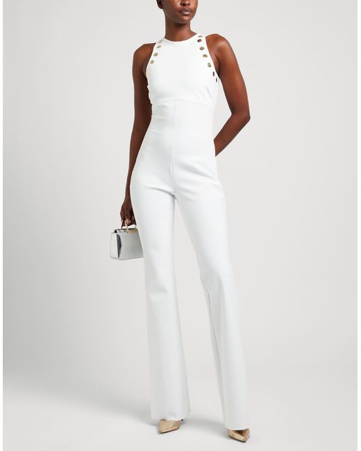 La Petite Robe Di Chiara Boni White Jumpsuit Polyamide, Elastane