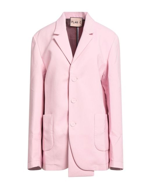 Plan C Pink Blazer Polyester