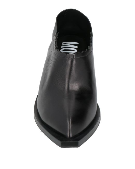 Moschino Black Couture Ankle Boots Leather