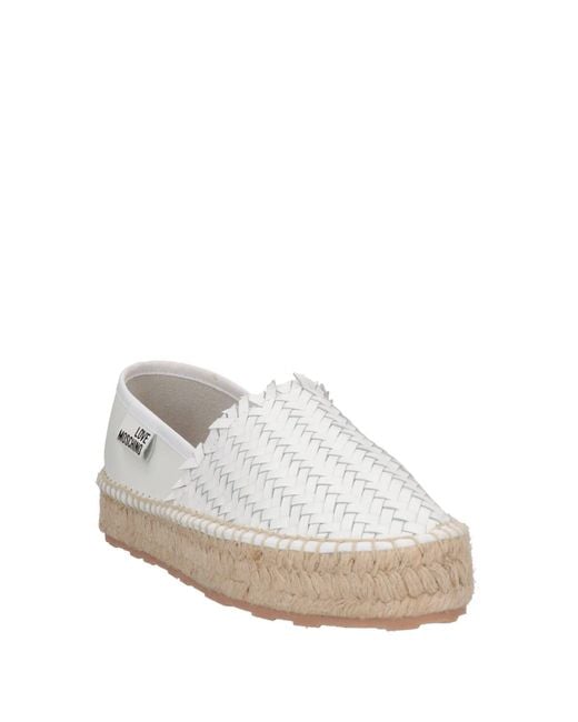 Love Moschino White Espadrilles