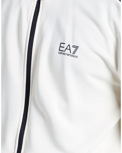 EA7 White Ivory Tracksuit Polyester for men
