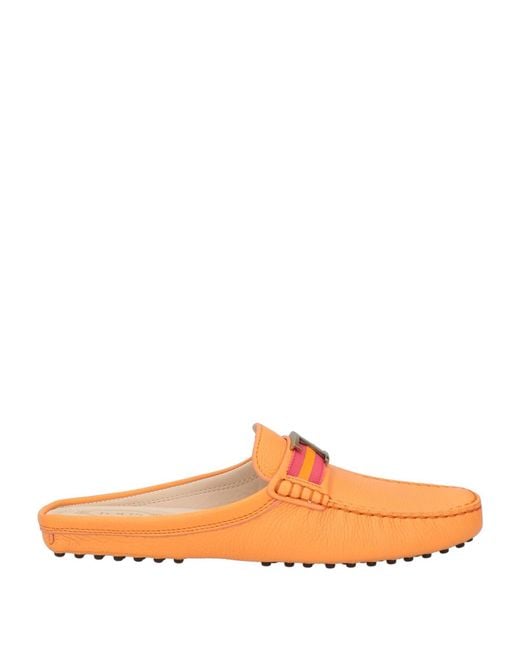 Tod's Orange Limited Edition Mules & Clogs Leather