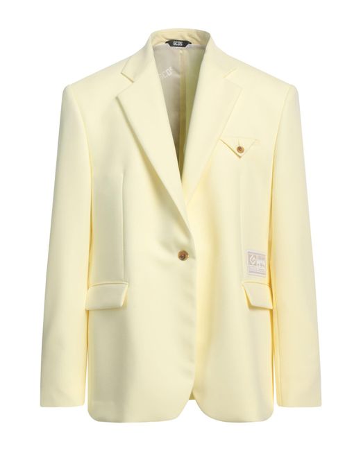 Gcds Natural Blazer Polyester, Viscose, Elastane for men