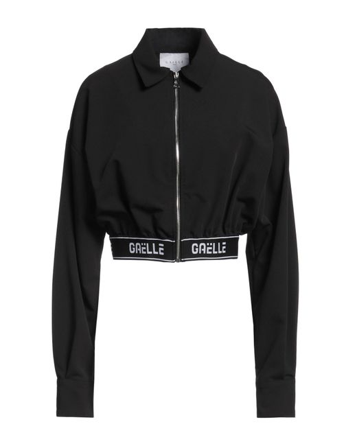 Gaelle Paris Black Jacket Polyester, Viscose, Elastane