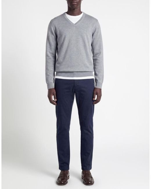 Rossopuro Gray Sweater Wool for men