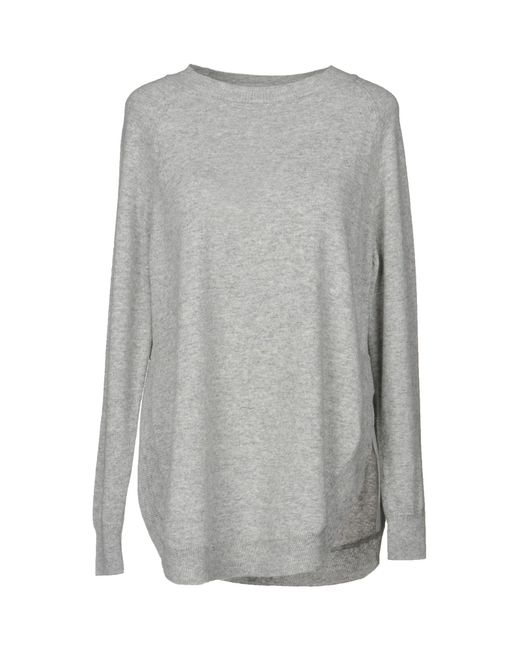 European Culture Wool Sweater in Light Grey (Gray) - Lyst