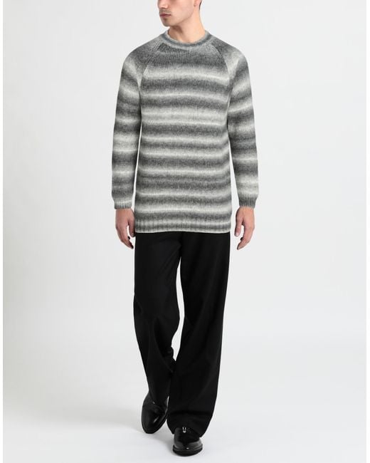 Daniele Fiesoli Gray Sweater Baby Alpaca Wool, Merino Wool, Polyamide for men