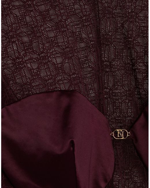 Elisabetta Franchi Purple Plum Bodysuit Polyamide, Elastane